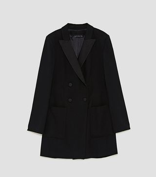 Zara + Long Jacket With Lined Buttons