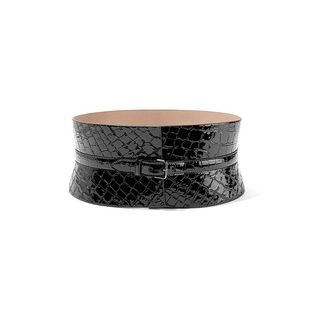 Alaïa + Croc-Effect Leather Belt