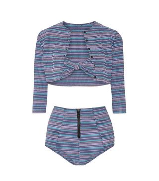 Lisa Marie Fenandez + Poppy Striped Bandeau Bikini Set