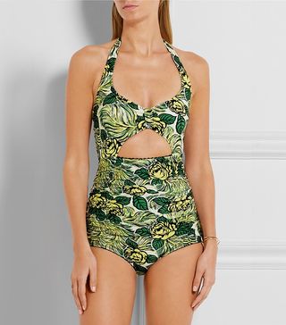 Anna Sui + Rosa Mexicana Halterneck Swimswuit