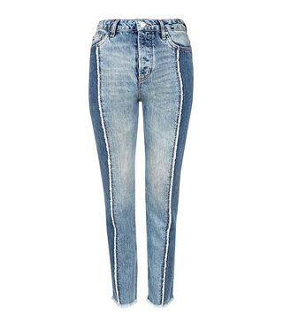 Topshop + Moto Panel Straight Leg Jeans