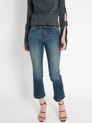 J Brand + Selena Mid-Rise Crop Bootcut Jeans