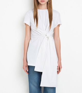 New Revival + White Waist Tie Knot Top