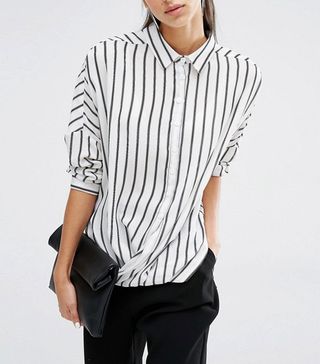 Parellel Lines + Relaxed Wrap Front Shirt