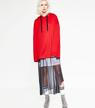 Zara TRF + Oversized Hooded Sweatshirt