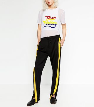 Zara + Yellow Stripe Trousers