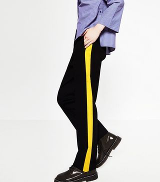 Zara TRF + Trousers With Side Band