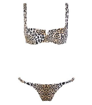 Reina Olga + Leopard Brigitte Thin Scrunchie Bikini