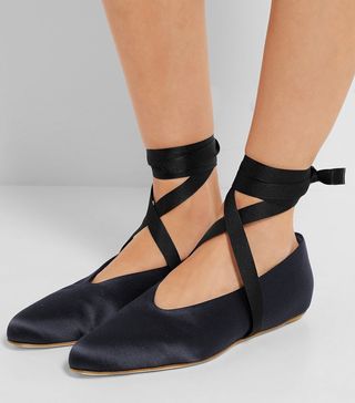 Marni + Satin Ballet Flats