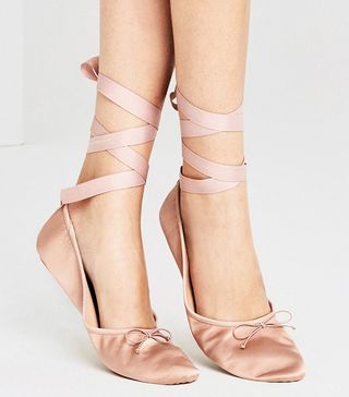 Zara + Sateen Ballet Flats