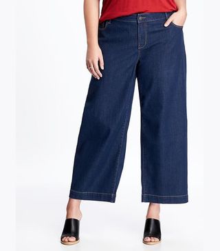 Old Navy + High-Rise Plus-Size Denim Culottes
