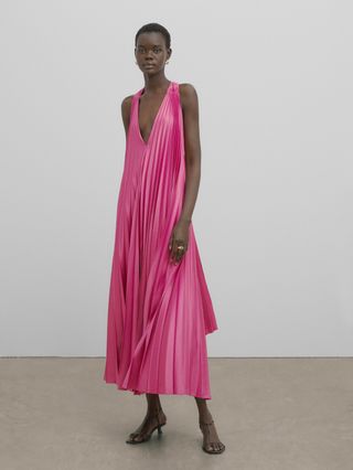 Massimo Dutti + Long Pleated Dress Studio