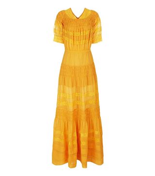 Morv + Marigold Yellow Chiffon Katrina Dress
