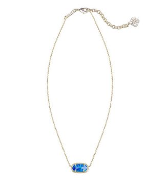 Kendra Scott + Elisa Pendant Necklace in Royal Blue Kyocera Opal