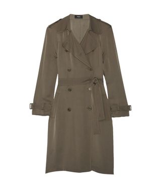 Theory + Laurelwood Silk Crepe de Chine Trench Coat