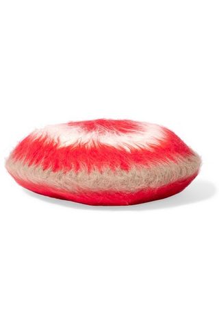 Gucci + Striped Angora-Blend Beret