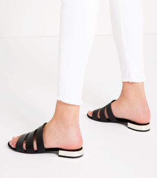 Zara + Flat Shoes with Metal Heel Detail