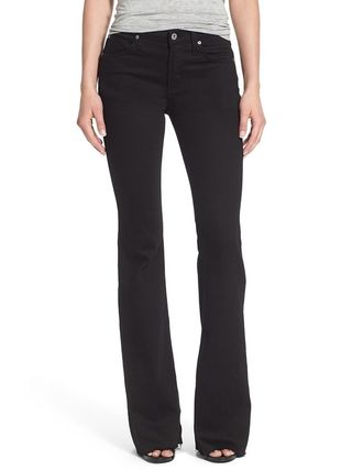 James Jeans + Frayed Hem Flare Jeans