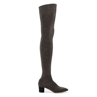 Charlotte Olympia + Less Is More Metallic Jersey Over-the-Knee Boots