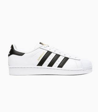 Adidas + Superstar Sneakers in White/Black