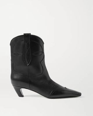 Khaite + Dallas Leather Cowboy Boots