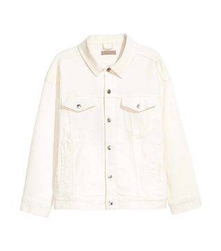 H&M + White Denim Jacket