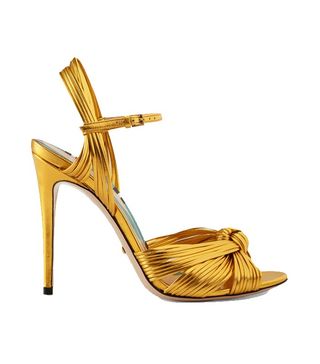 Gucci + Metallic Gold Sandals