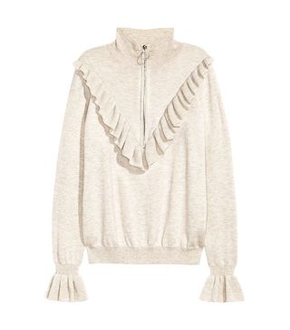 H&M + Fine-Knit Jumper With Frills