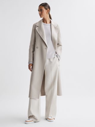 Reiss + Lucia Relaxed Double Breasted Wool Coat