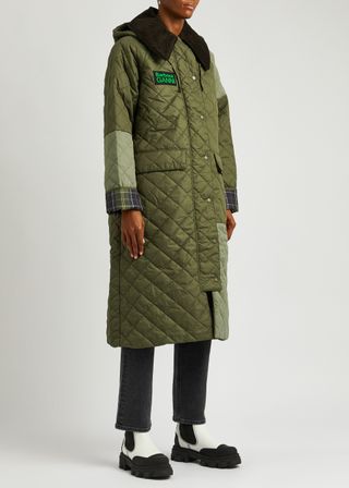 Barbour + X Ganni Burghley Quilted Shell Coat