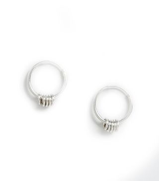 ASOS + Sterling Silver Mini Grunge Hoop Earrings