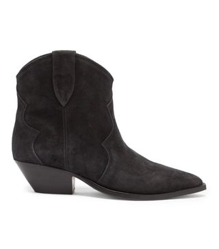 Isabel Marant + Dewina Suede Western Ankle Boots