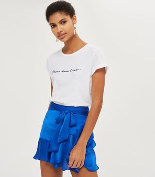 Topshop + Ruffle Tie Mini Skirt