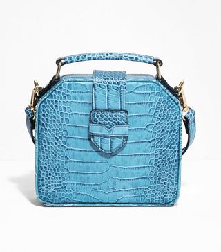 & Other Stories + Structured Croco-Embossed Leahter Bag