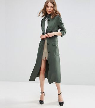 ASOS + Duster Coat in Utility Styling