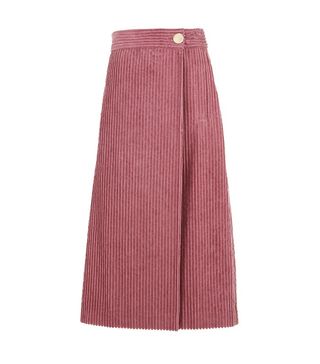 Tibi + Corduroy Wrap Skirt