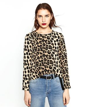 Zara + Animal Print Top