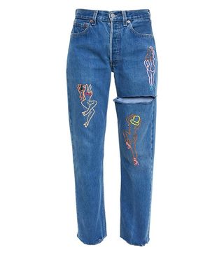 Good For Nothing EMB + Embroidered Jeans