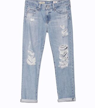 AG Jeans + The Beau Ripped Jeans
