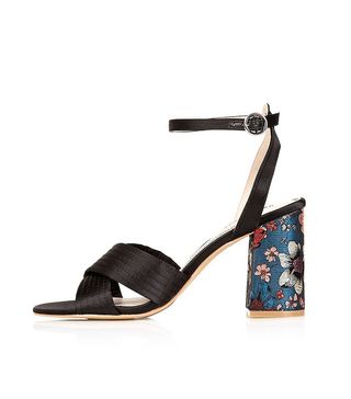 Topshop + Rich Satin Cross Strap Sandals