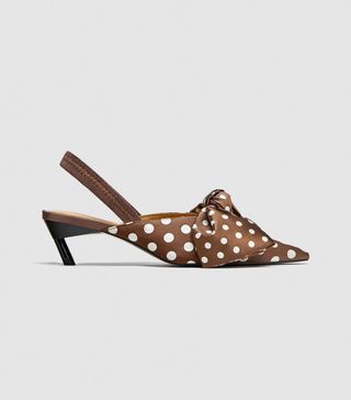 Zara + Polka Dot Slingback Shoes