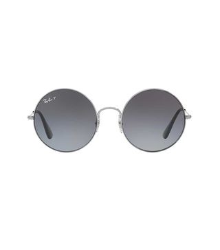Ray-Ban + 55 Gunmetal Round Sunglasses