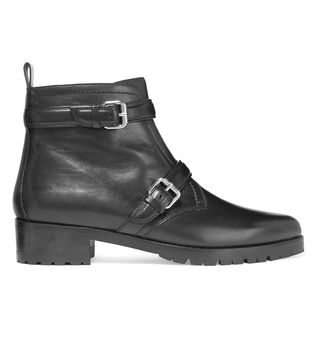 Tabitha Simmons + Aggy Buckled Leather Biker Boots