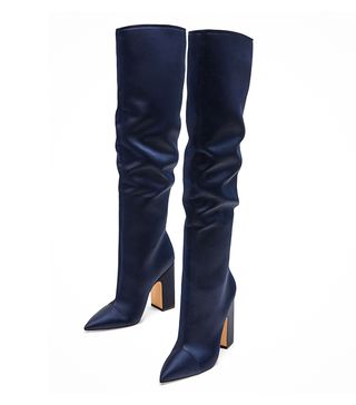Zara + Sateen High-Heel Boots