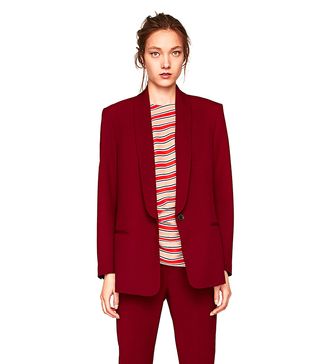 Zara + Blazer With Tuxedo Collar