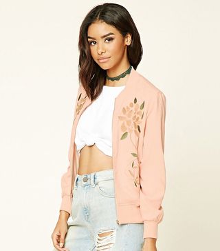 Forever 21 + Embroidered Bomber Jacket