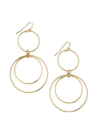 Panacea + Golden Orbital Hoop-Drop Earrings