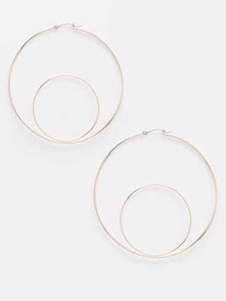 ASOS + Double Circle Hoop Earrings