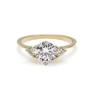 Anna Sheffield + Hazeline Three-Stone Diamond Ring