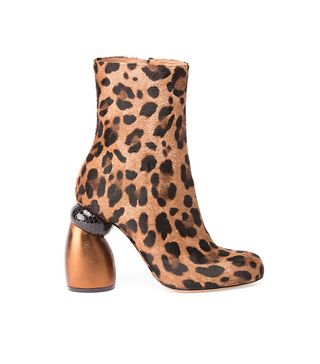 Dries Van Noten + Leopard-Print Calf Hair Boot